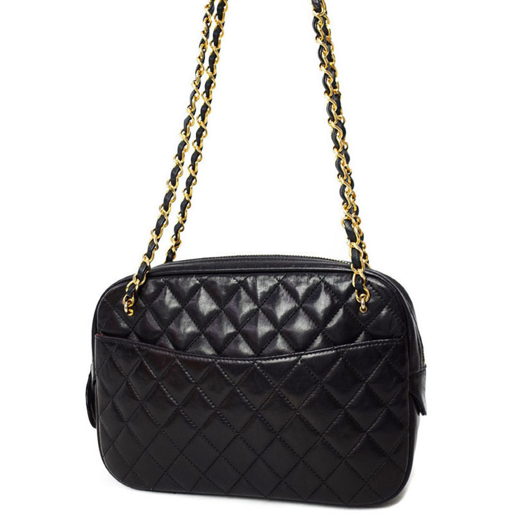 Chanel Matelasse Chain Shoulder Bag Black